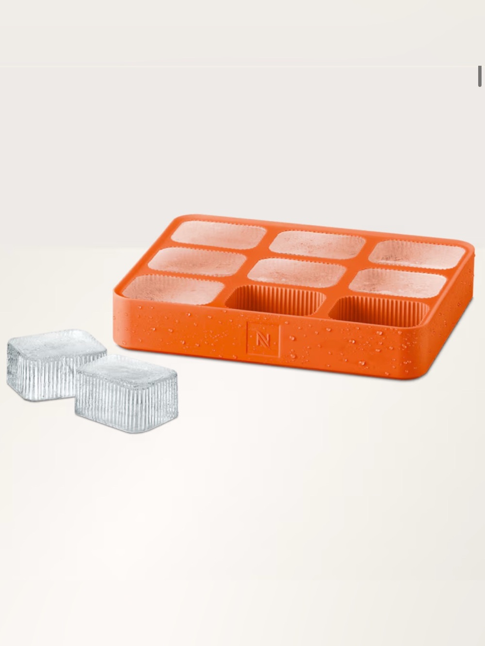 Nespresso silicone ice cube tray mandarin orange vertuo barista collection